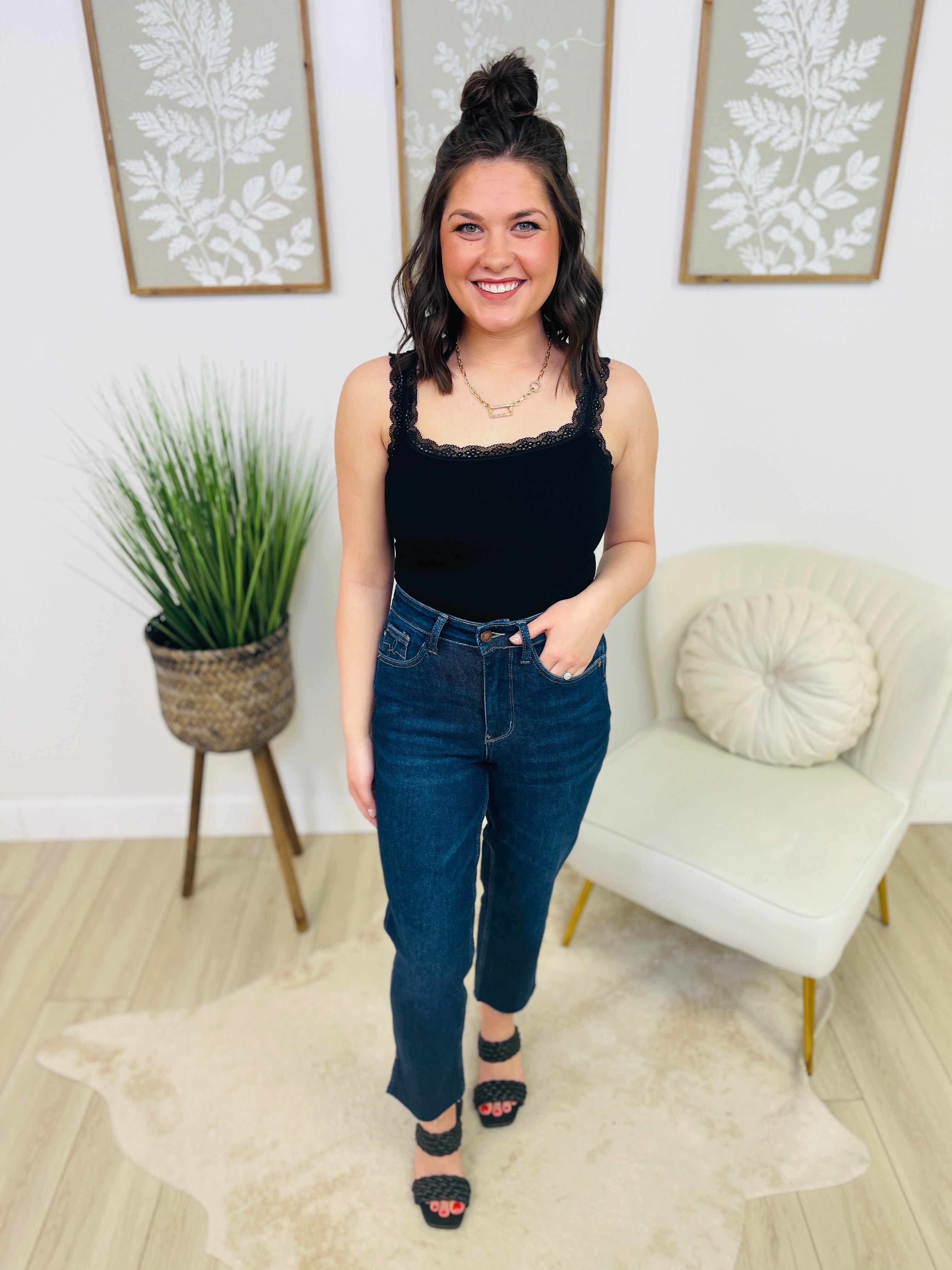 PLUS/REG You Can't Slit With Us Wide Leg Cropped Jeans