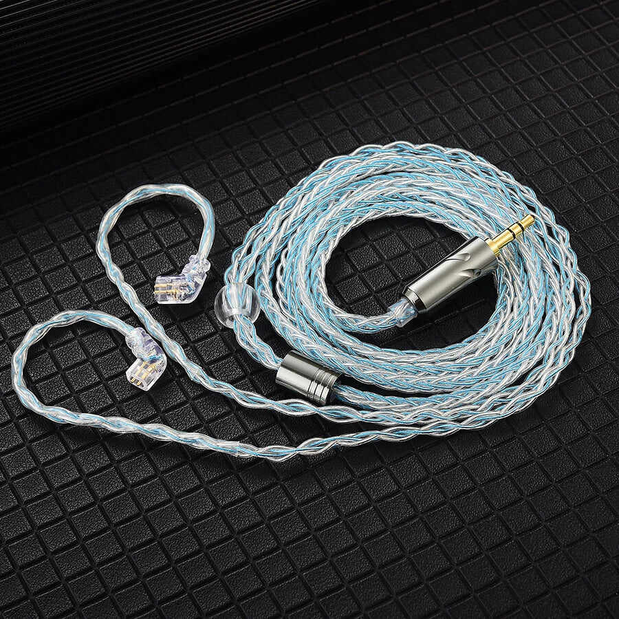 QKZ T1 Silver-Plated 8-Strand Upgrade Cable for KZ