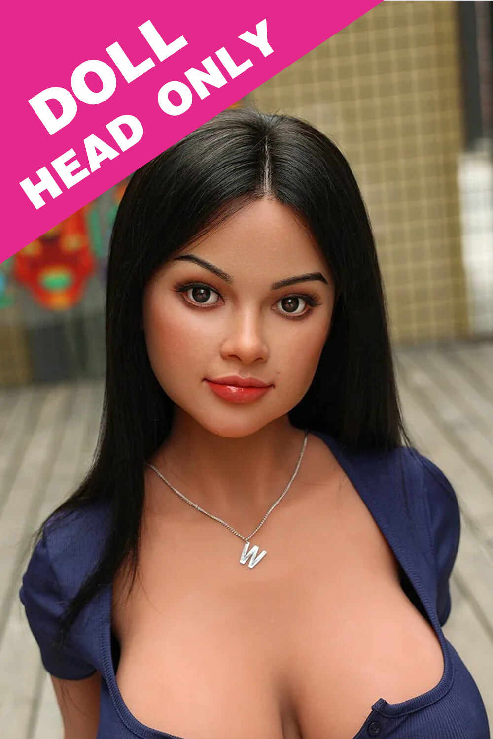 Ana S159 TPE/Silicone Sex Doll Head Only