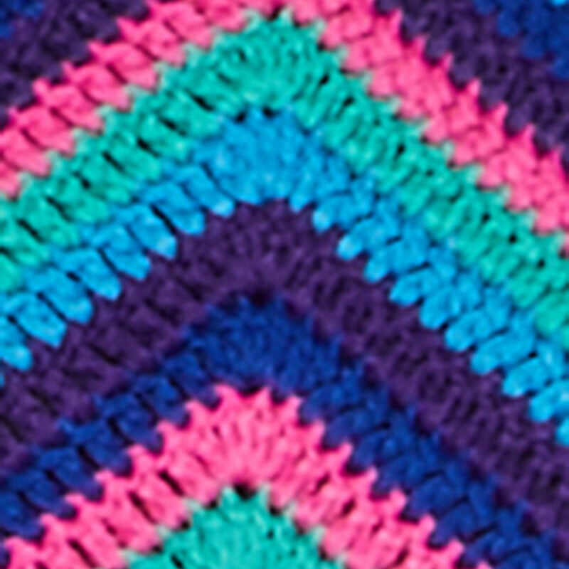 Trendy Crochet Chevron Cropped Halter Top