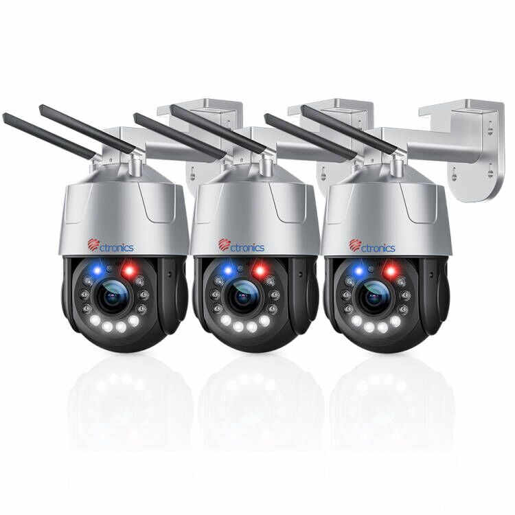 30X Optical Zoom 5MP WiFi PTZ Surveillance Camera with  Audible  Light Alarm and 50m Color Night Vision