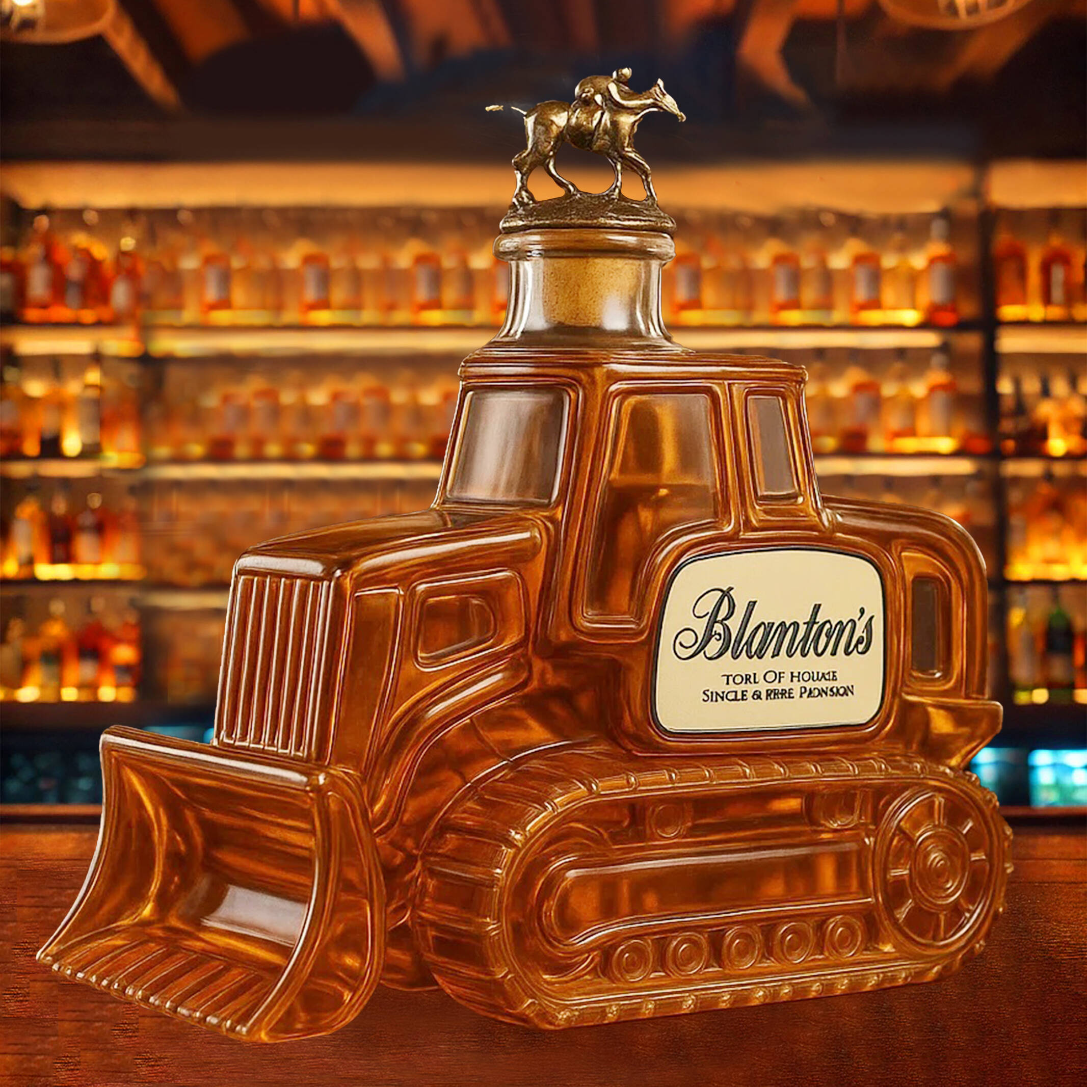 Bulldozer Whisky Bottle