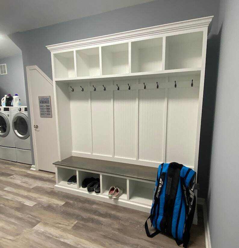 PENNSYLVANIA 5 section Entryway organizer bench