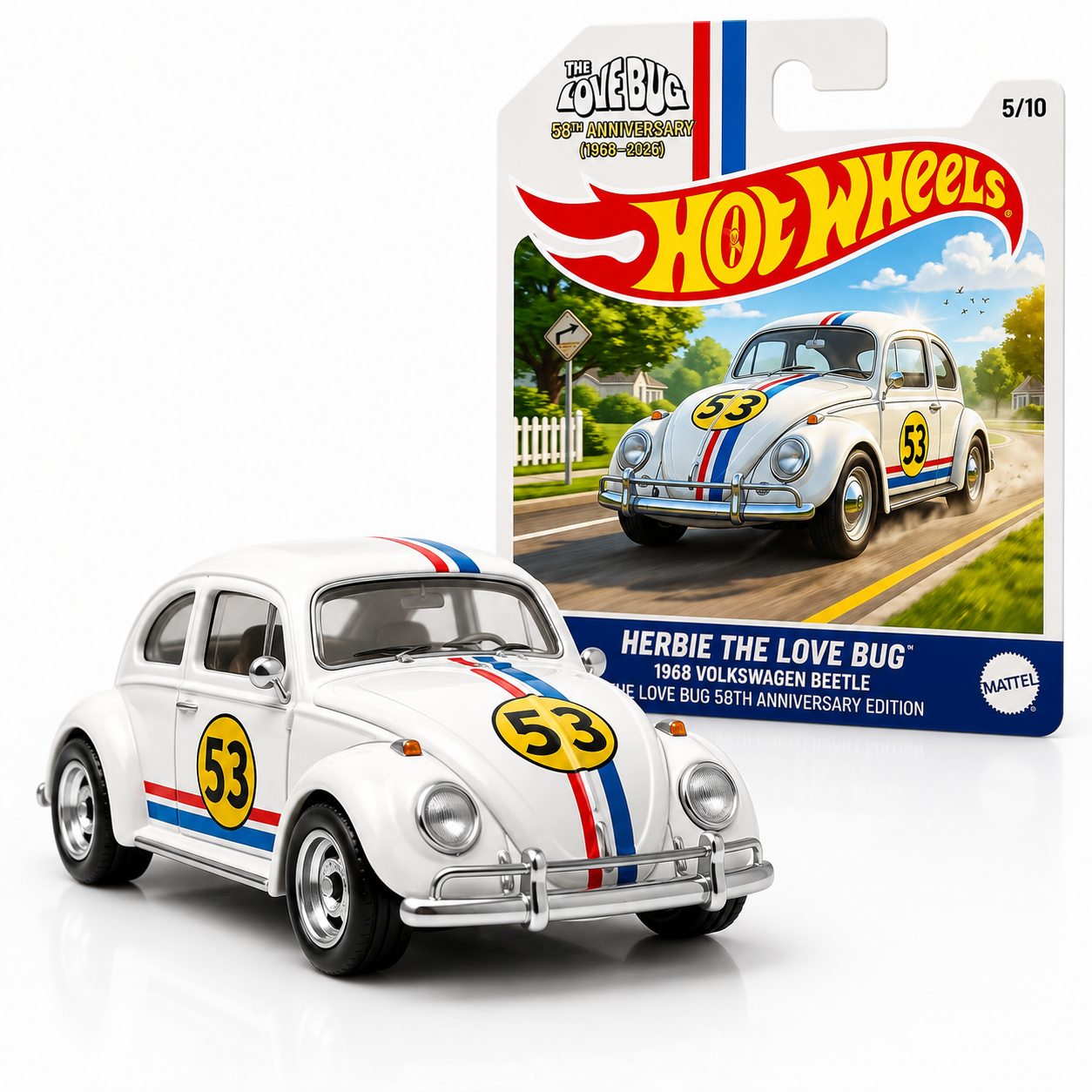 Hot Wheels The Love Bug 58th Anniversary Edition Herbie