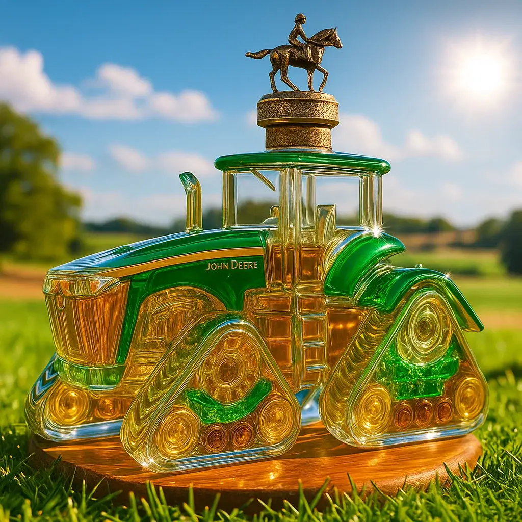 John Deere Track Tractor Whisky Bottle