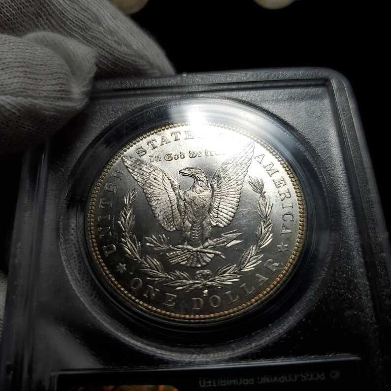 1882  S  MS 64  Silver Morgan Dollar- PCGS  Silver  Coin . Beautiful Color  Lot # 262