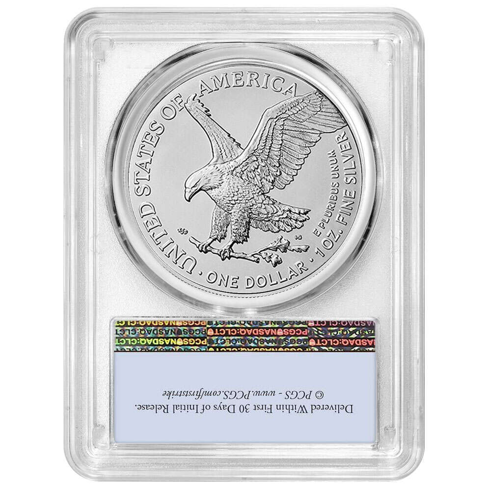 2025 $1 American Silver Eagle PCGS MS70 FS Flag Label