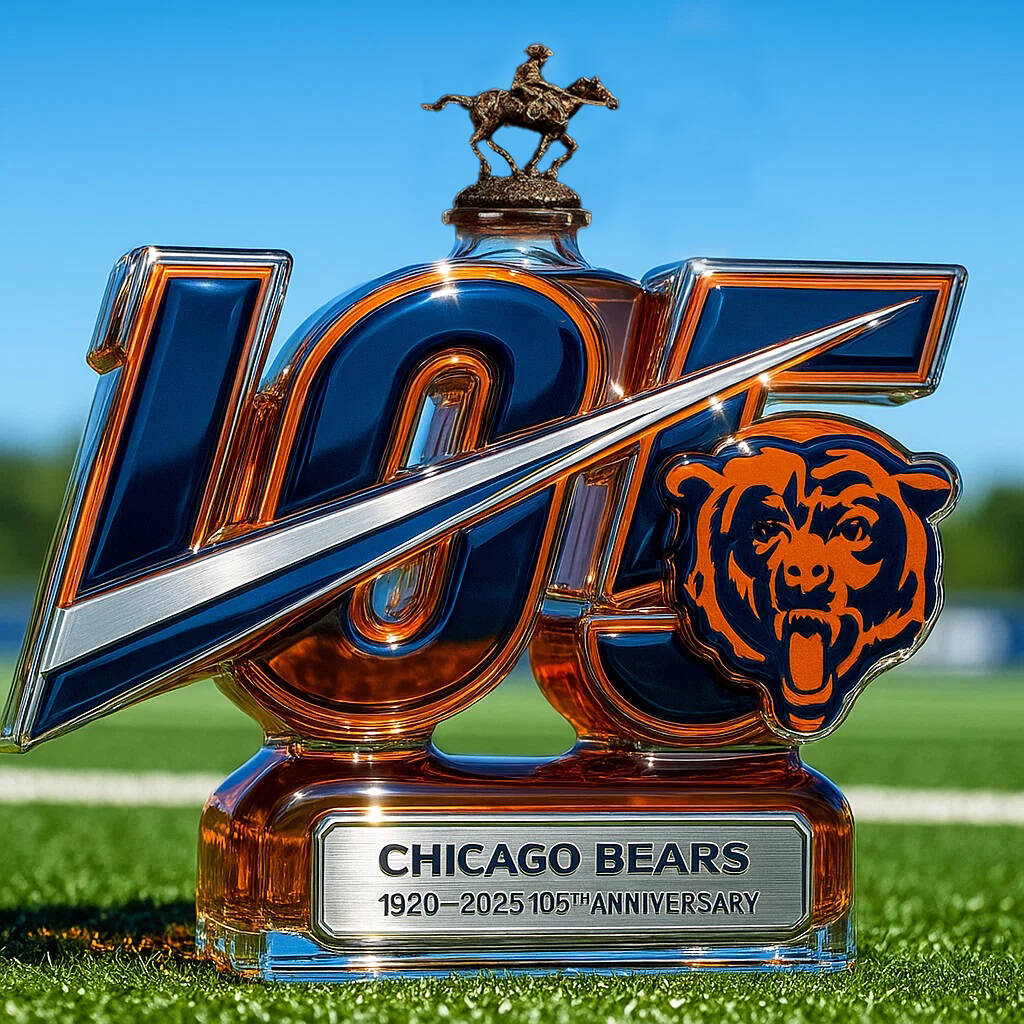 Chicago Bears 105 Anniversary Edition Whisky Bottle