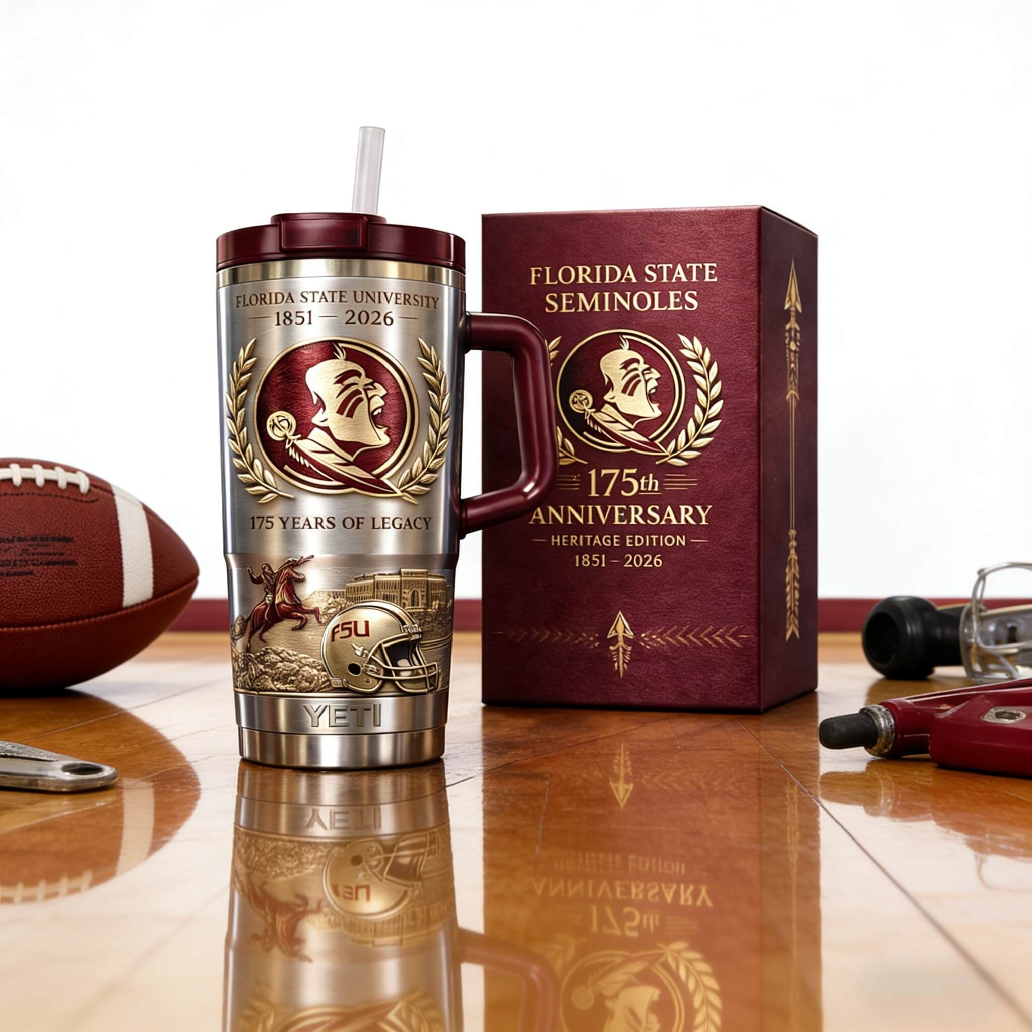 Florida State Seminoles 175th Anniversary Heritage Edition YETI Tumbler