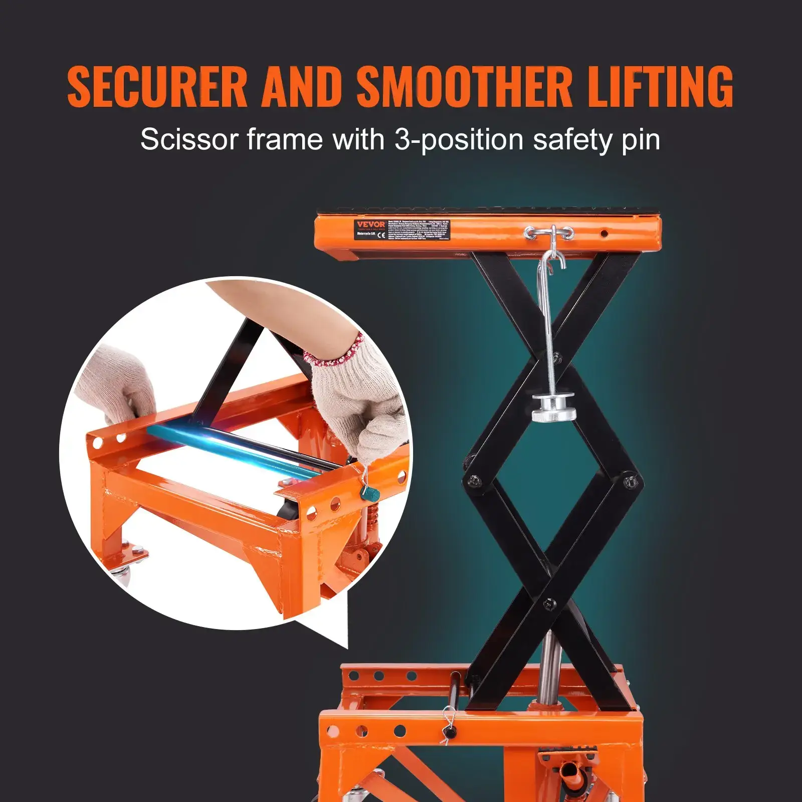 Hydraulic Motorcycle Lift Table - 350 LBS Capacity