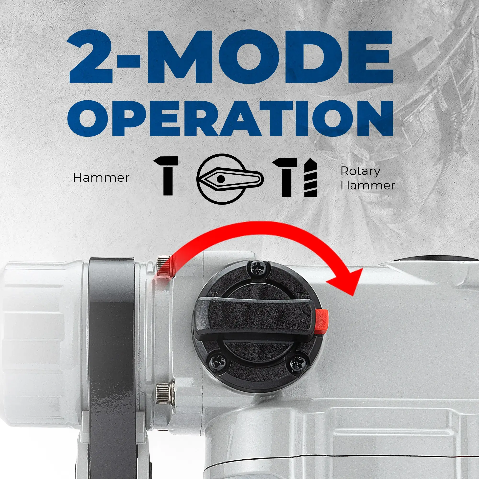 【5-year warranty】1-1/8 Inch SDS-Plus Rotary Hammer Drill with Safety Clutch, 9.2 Amp Heavy Duty Corded Demolition Hammer for Concrete, 3.6 Joules, Including 3 Drill Bits, Flat Chisels and Point Chisels Power Tools