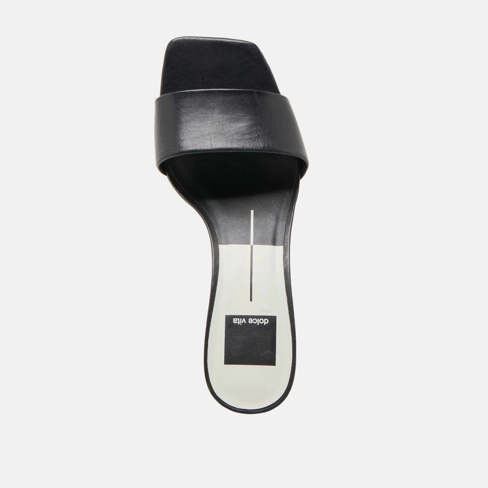 REXA WIDE HEELS BLACK LEATHER