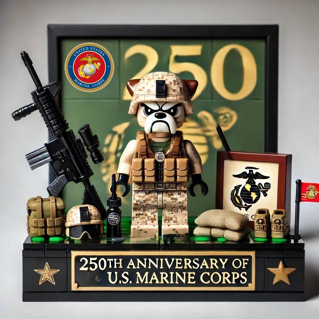 USMC 250th Anniversary Devil Dog Minifigs Set