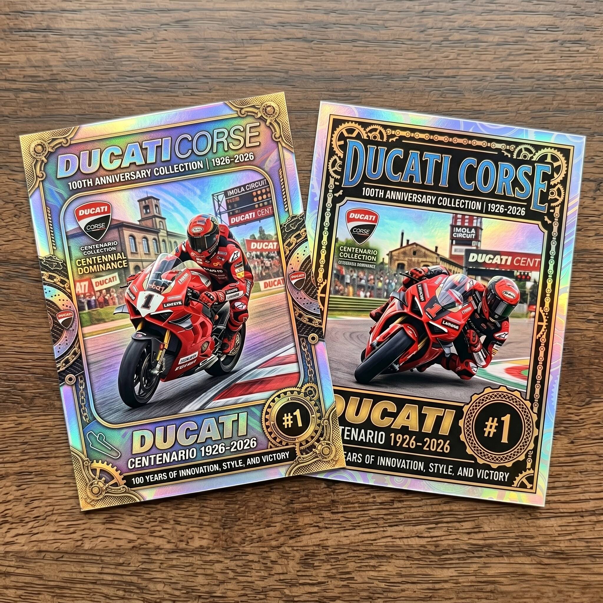 🏍️Ducati Corse 100th Anniversary Holographic Card!-MotoGP Legend !✨