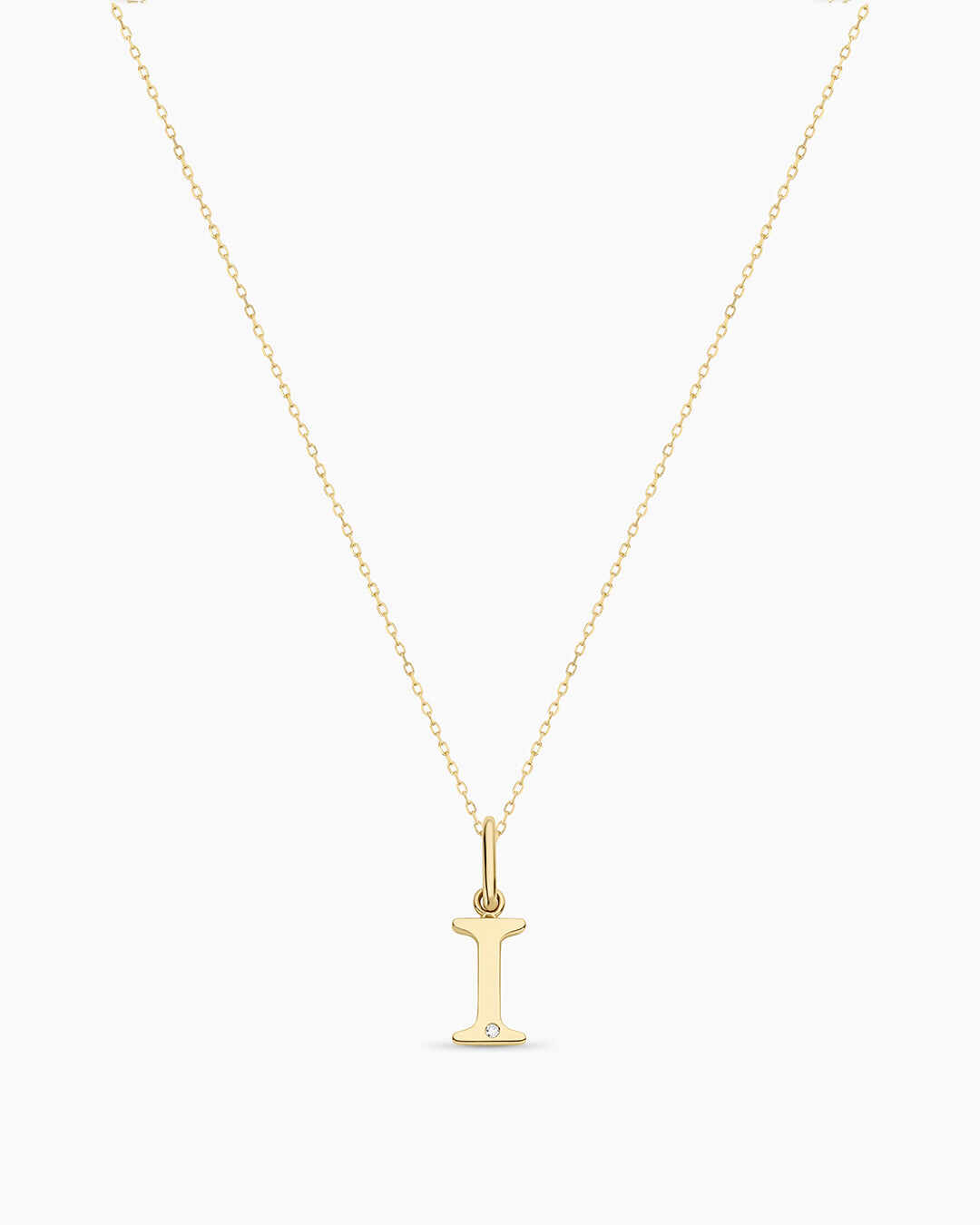 Diamond Vintage Alphabet Charm Necklace