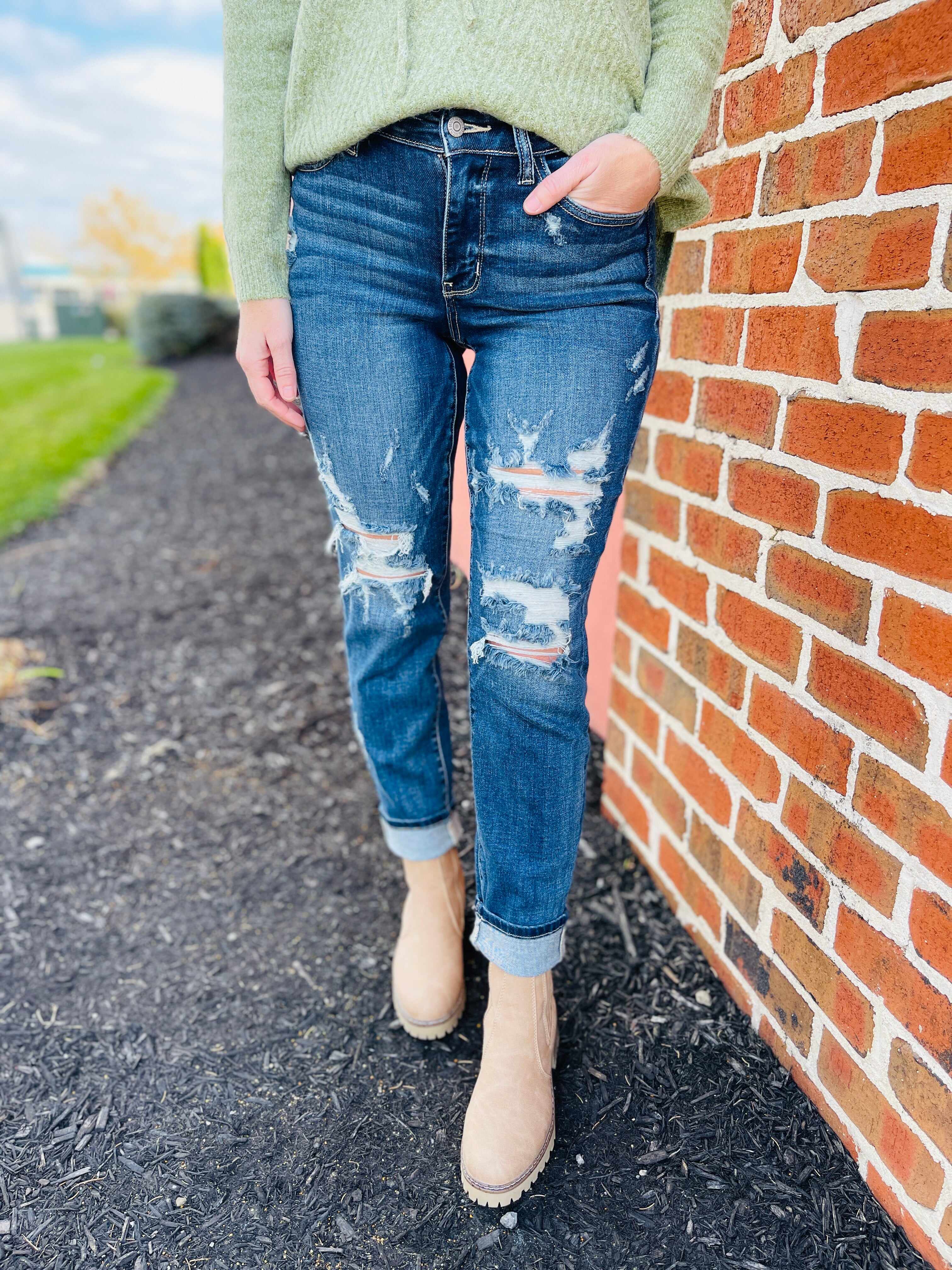 Plus/Reg Now Or Never Mid-Rise Boyfriend Jeans