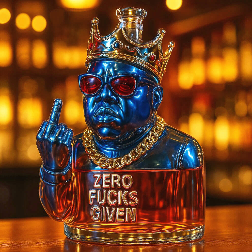 👑Funny The Notorious B.I.G Whiskey Bottle