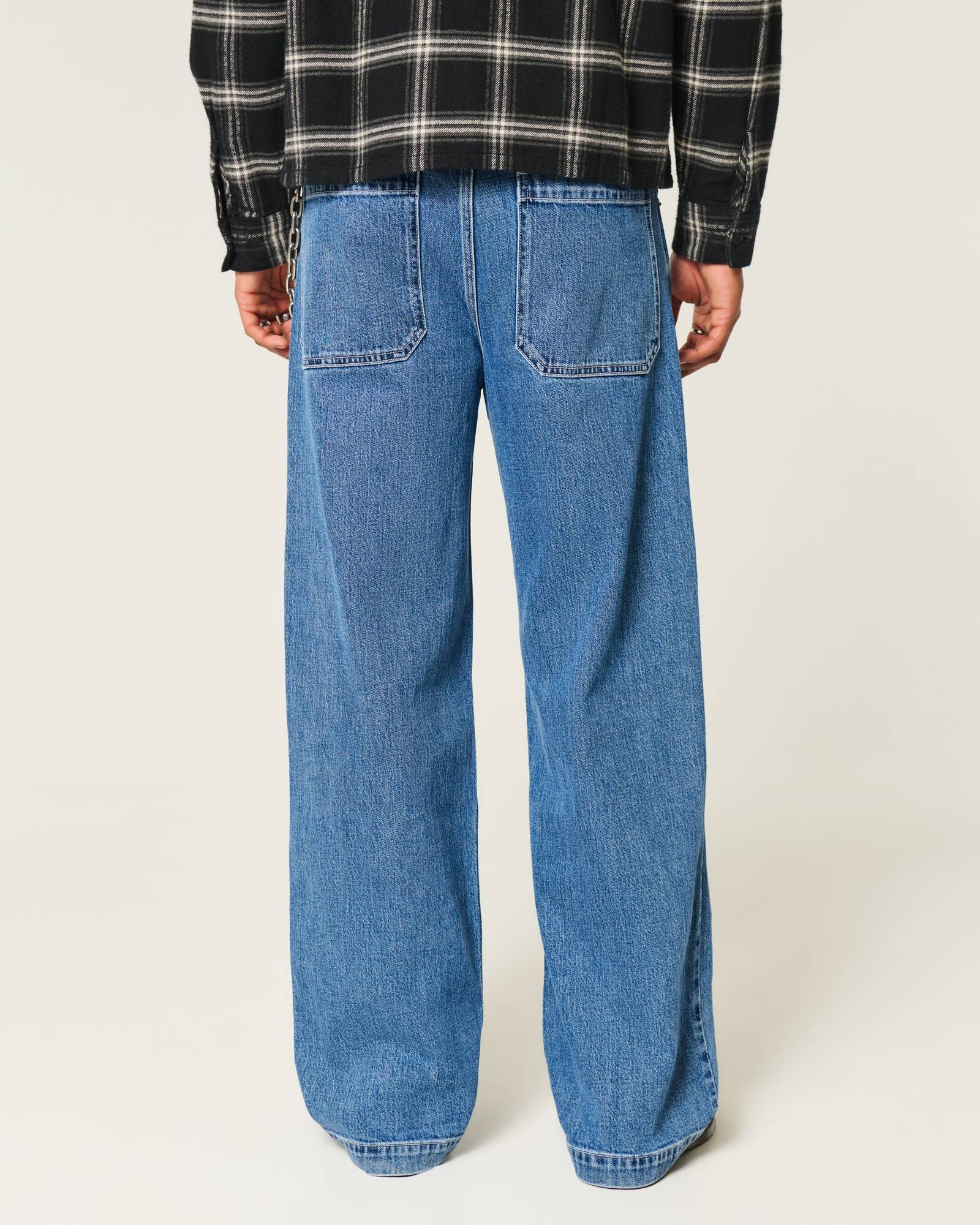 Medium Wash Super Baggy Jeans