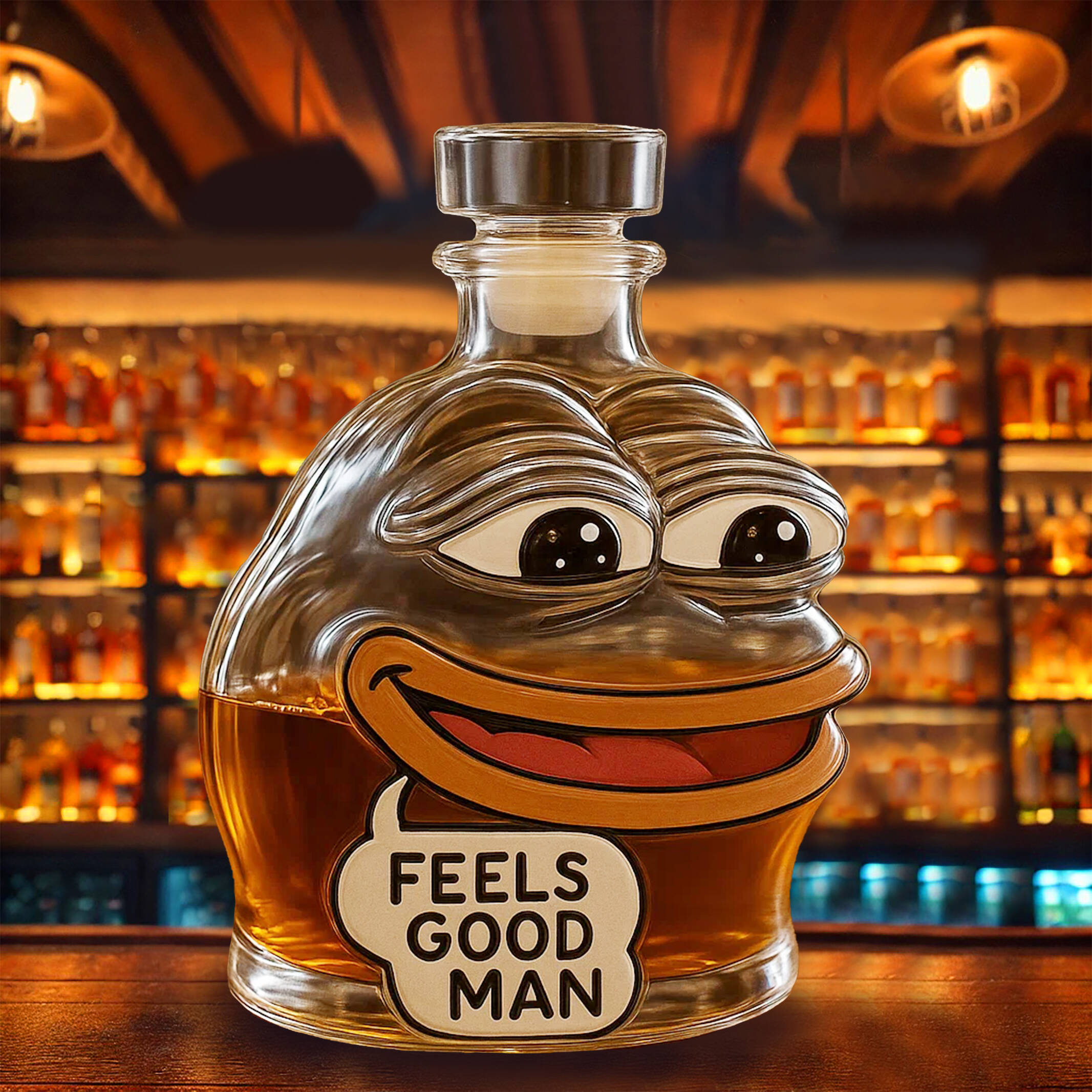 Pepe Whiskey Bottle