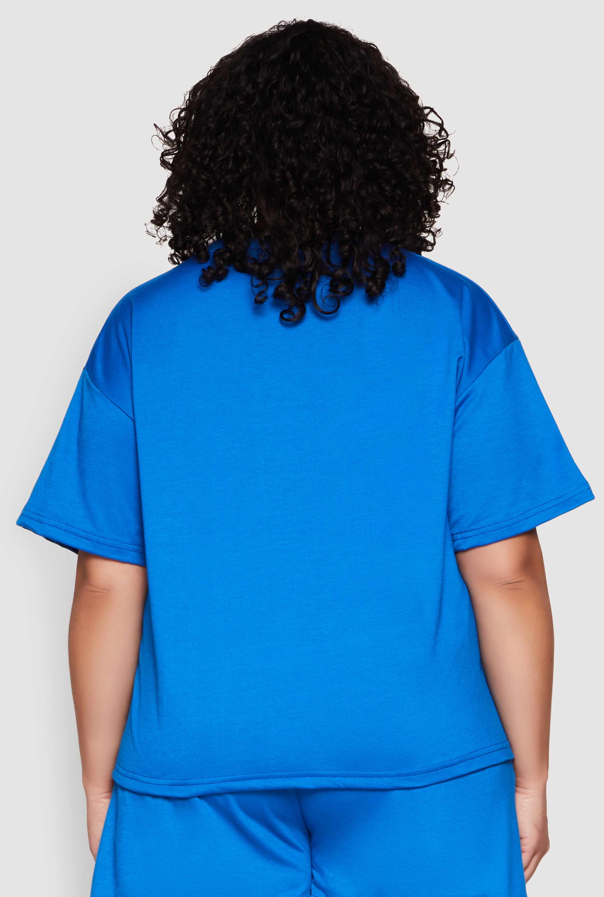 Plus Size Paris Graphic Print Top