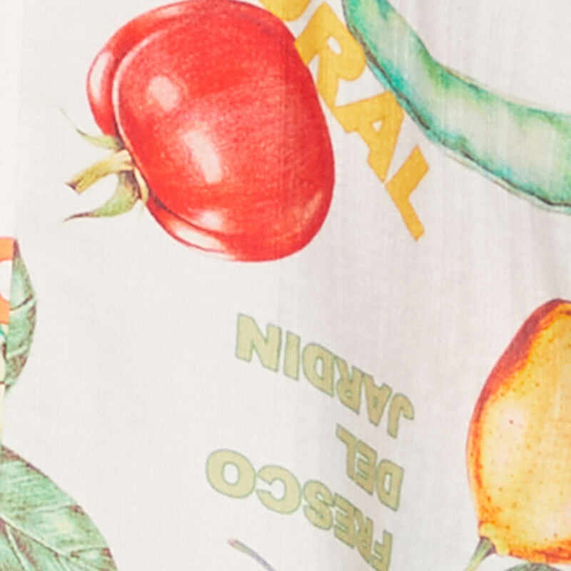 Plus Size Fruit Print Button Front Short Sleeve Shirt