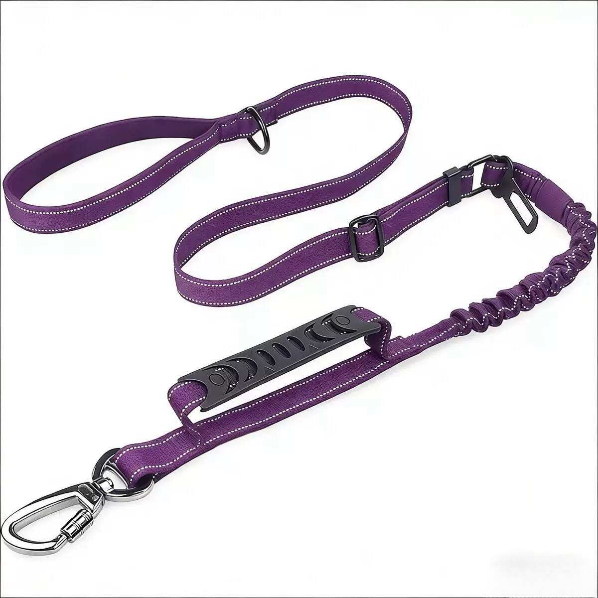Bungee Dog Leash – Shock Absorbing, Reflective & Heavy Duty with Traffic Handle & Padded Grip Dog Leash