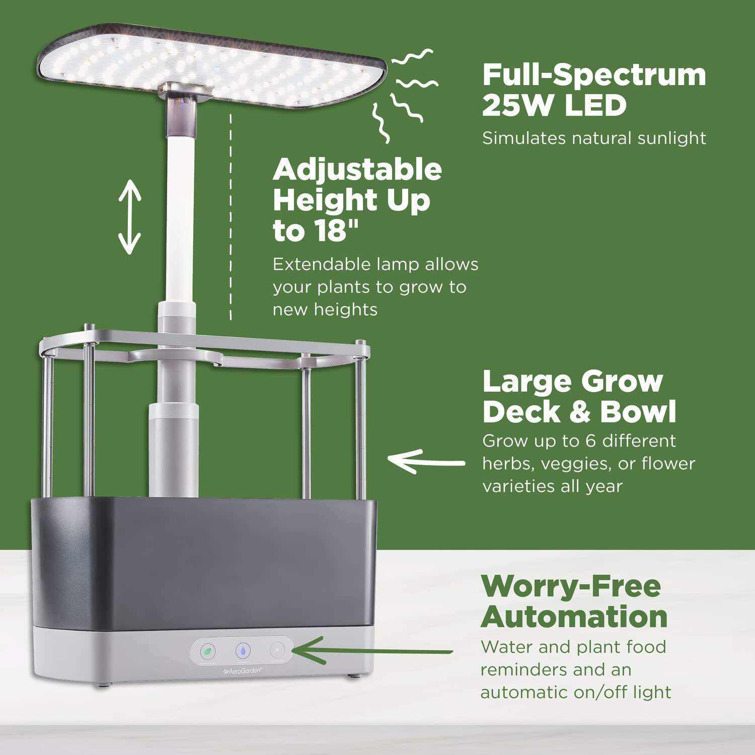 Harvest XL with Gourmet Herbs Seed Pod Kit - Indoor Garden with LED Grow Light