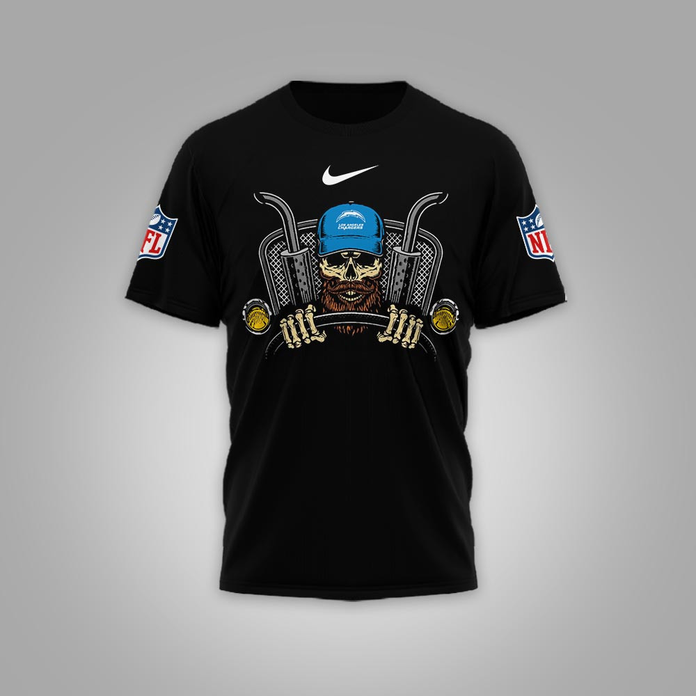 Los Angeles Chargers | Premium NFL Truck Driver Burn The Midnight Oil 3D Shirt NP