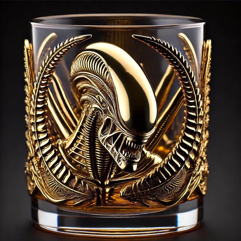 Alien Whiskey Glass