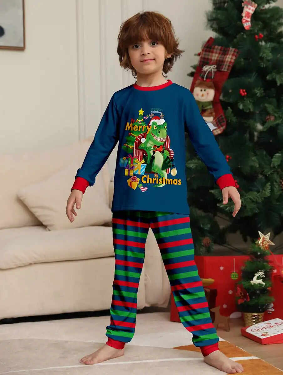 Dinosaur Matching Family Christmas Pajamas Christmas Pjs Set