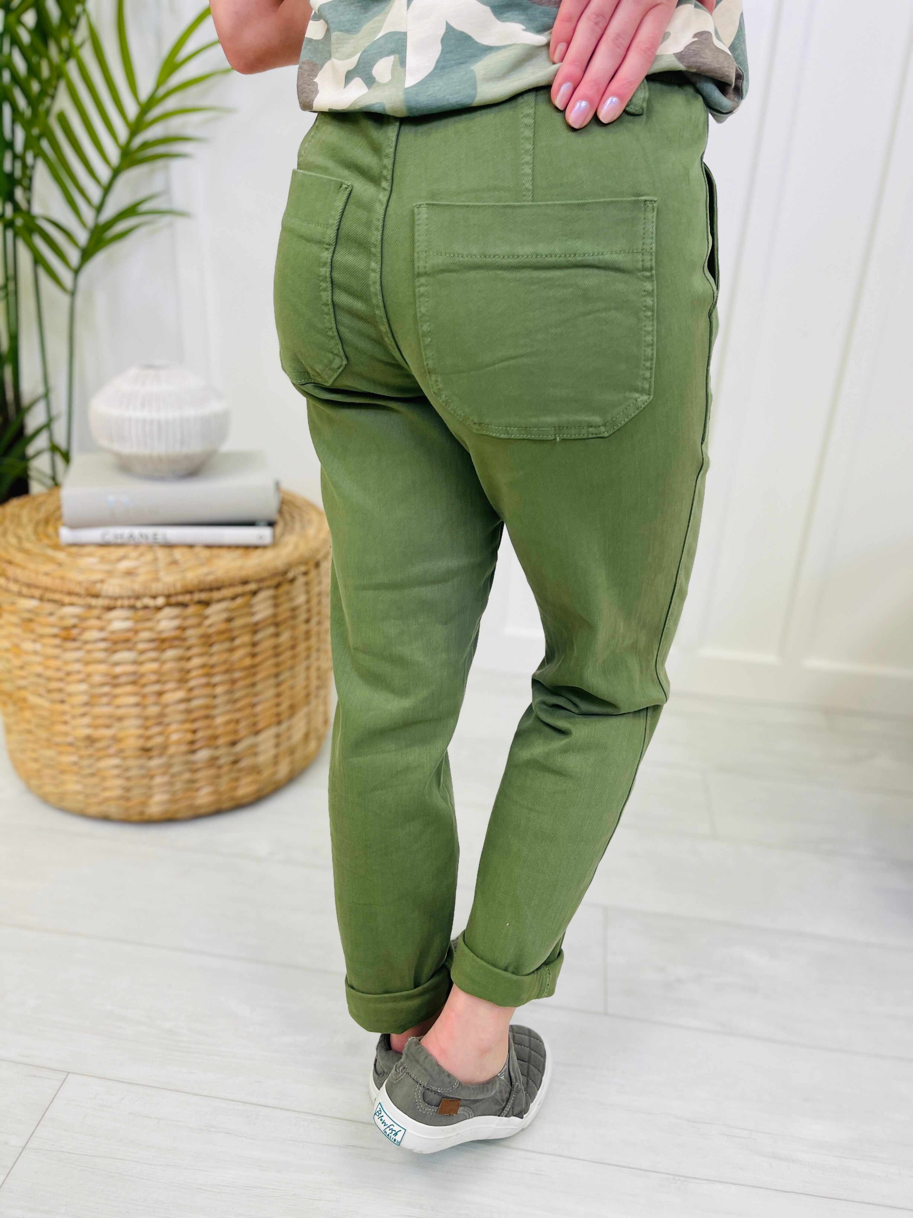 REG/CURVY Olive You Denim Jogger