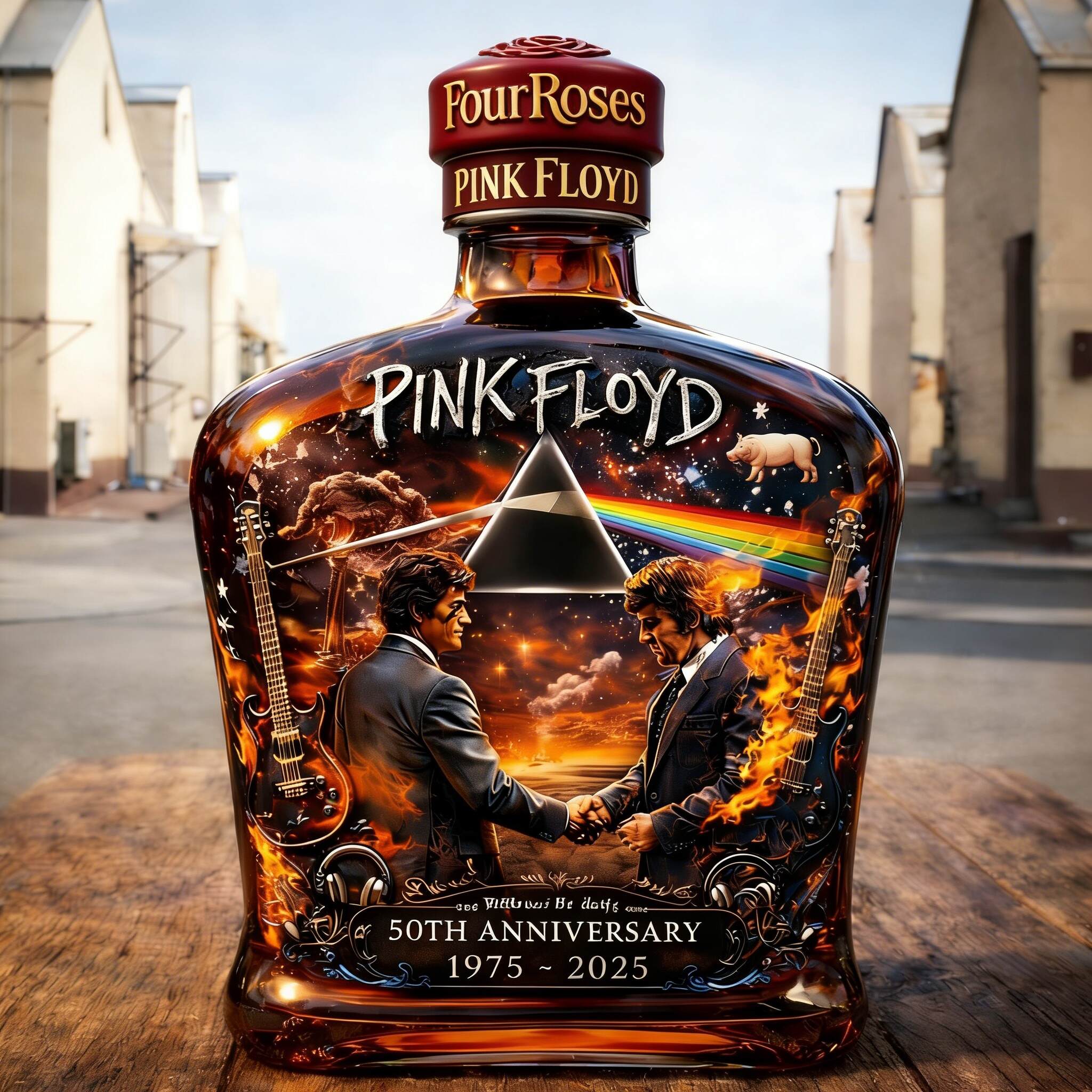 Pink Floyd – “Wish You Were Here” 50th Anniversary Edition Whisky Bottle