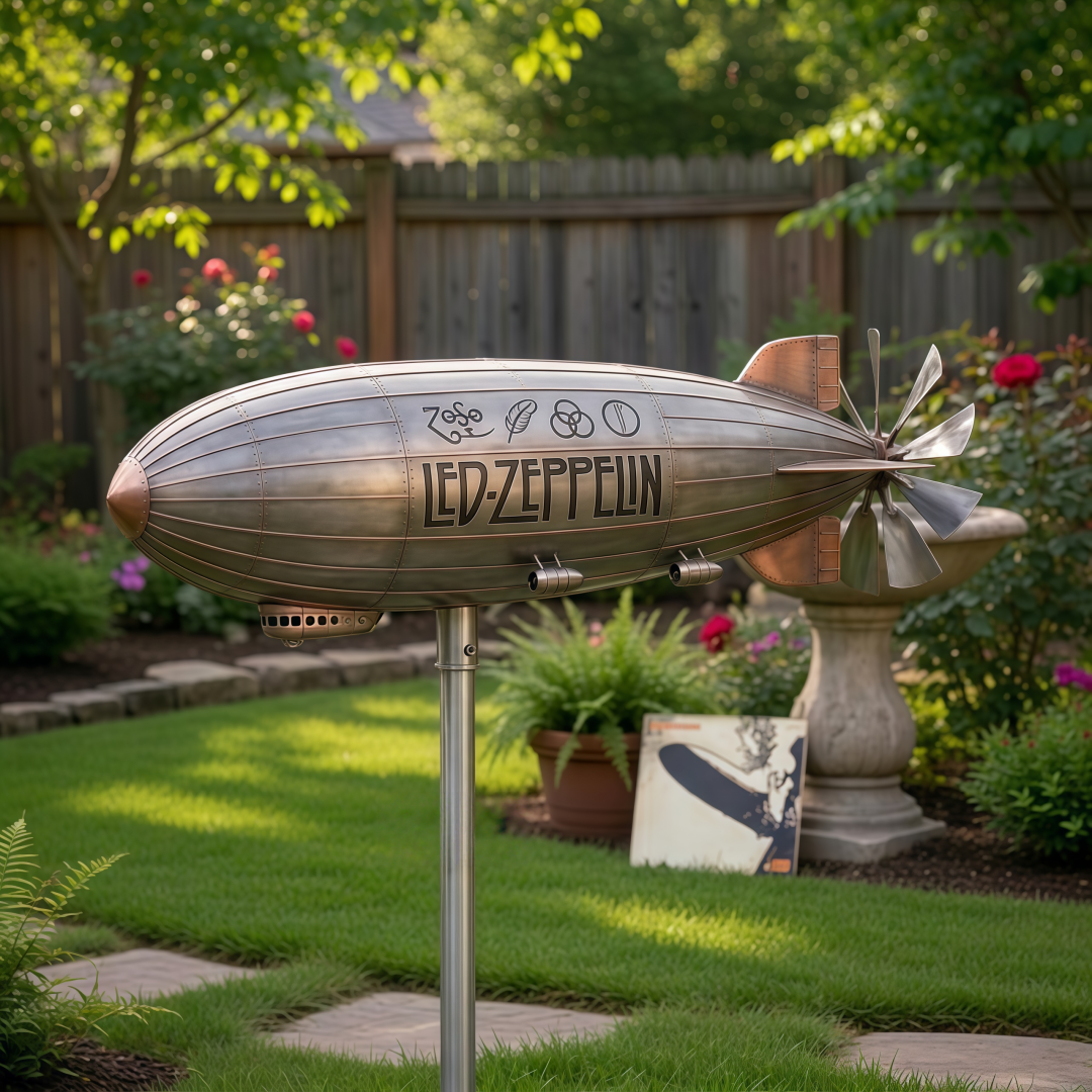 Led Zeppelin Blimp Garden Wind Spinner
