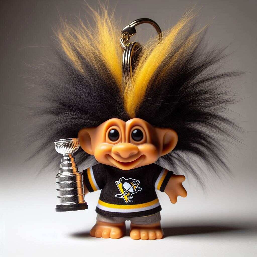 NHL Team Troll Doll Keychain