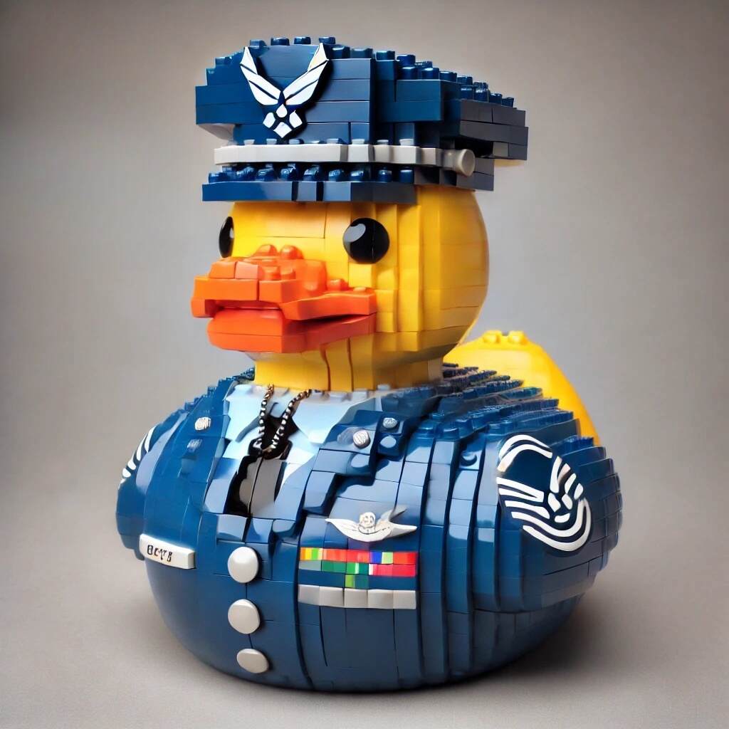 Military Themed Building Blocks Duck