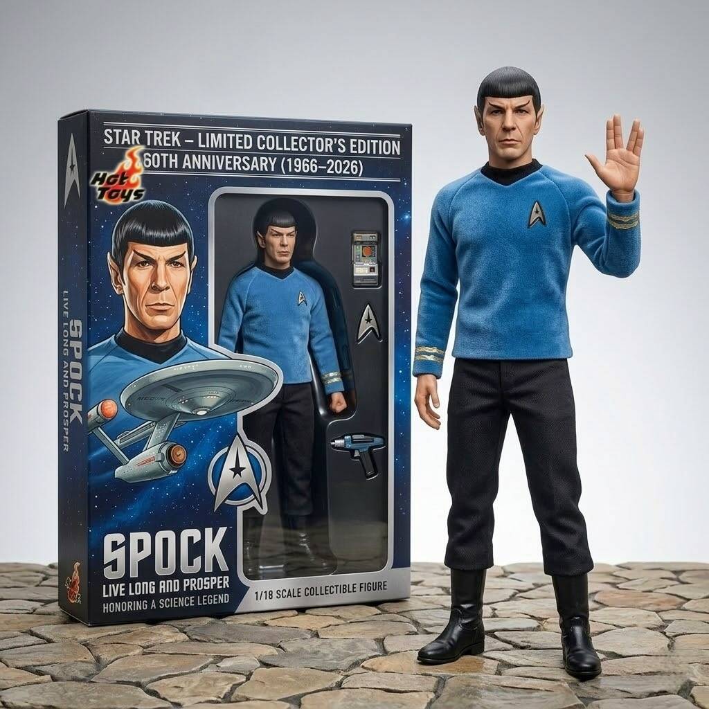 Star Trek 60th Anniversary SPOCK Hot Toys 1：18 Figure