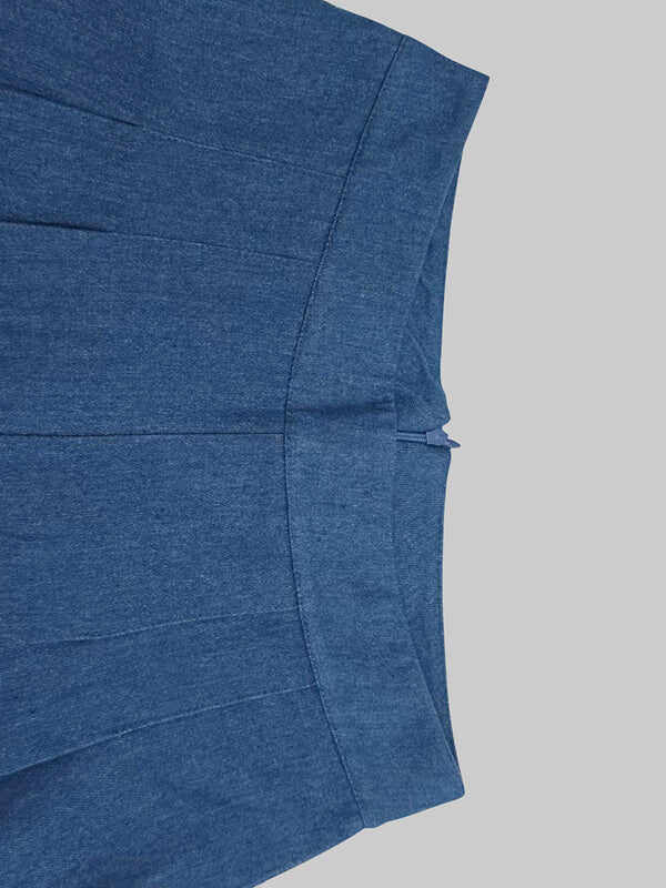Loose Wide Leg Pleated Pockets Solid Color Jean Pants Bottoms Trousers