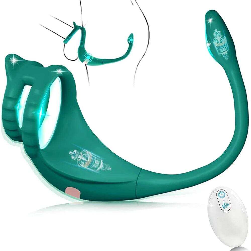 Vibrating Cock Ring & Taint Stimulator – Remote Control Anal Plug & Prostate Massager
