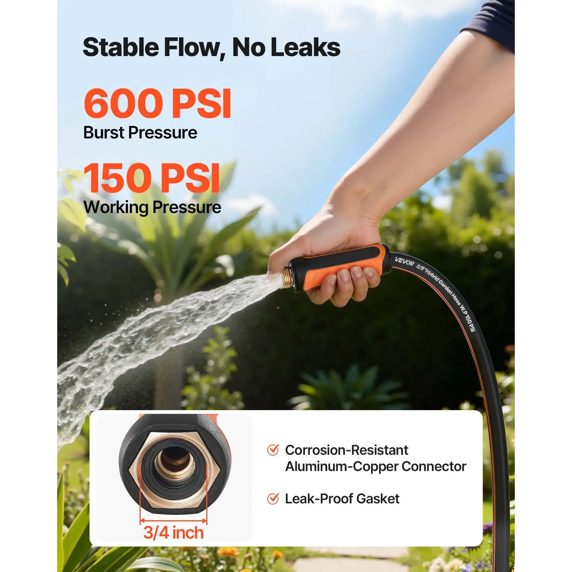 Garden Hose,100 ft 5/8