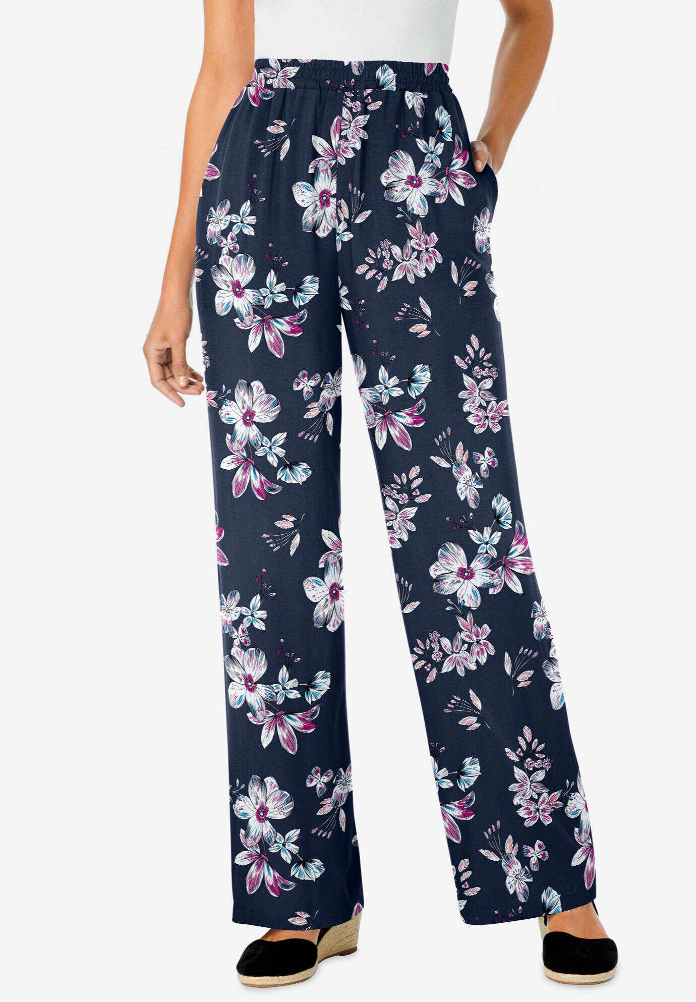 Pull-On Elastic Waist Soft Pants