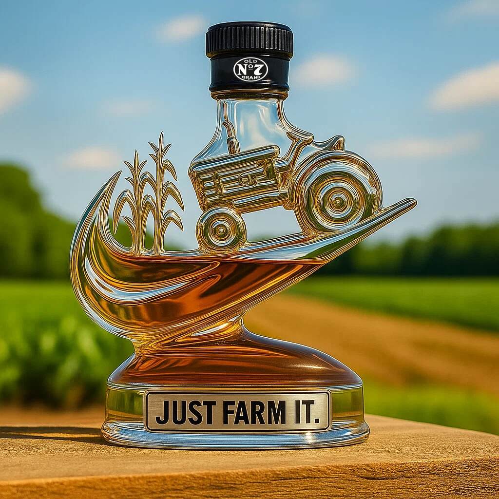 Just Farm It Whisky Bottle