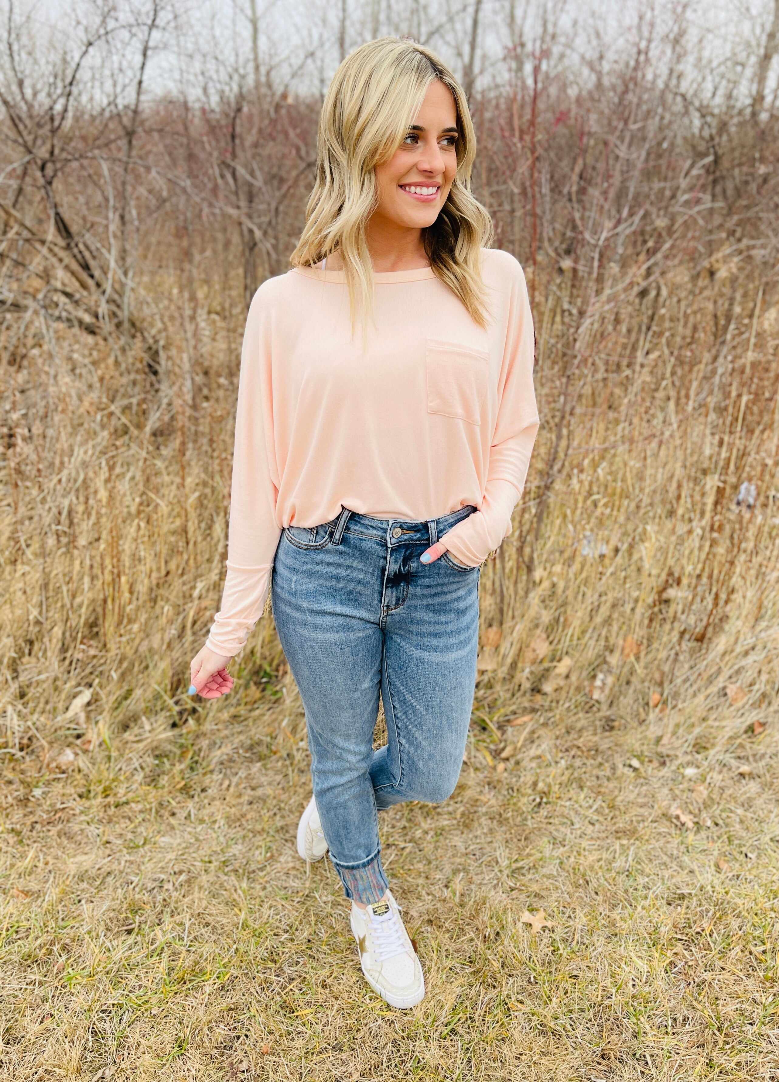 Plus/Reg Not My First Rodeo Print Cuff Jean