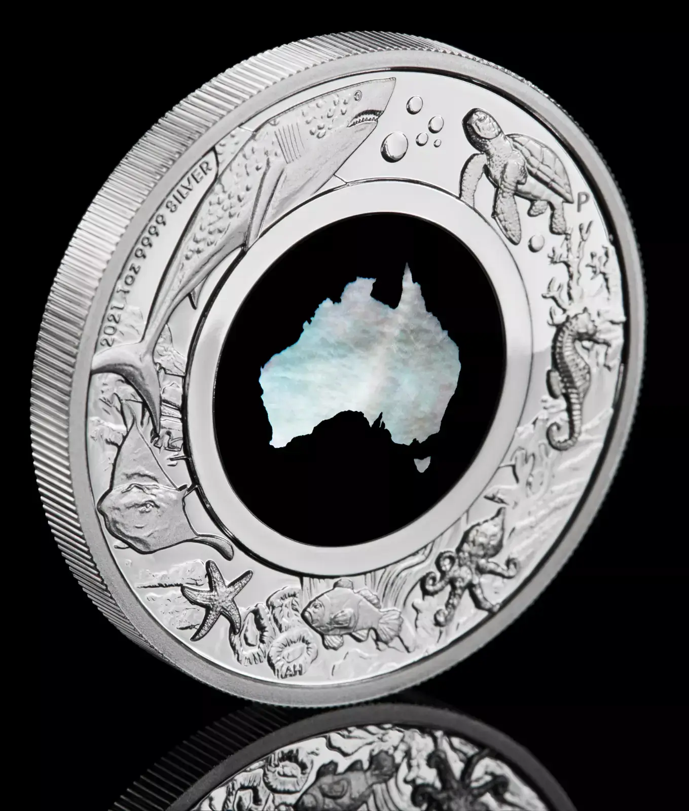 Australian 2021 1oz Silver Proof $1 MOTHER OF PEARL Coin Great Southern Land