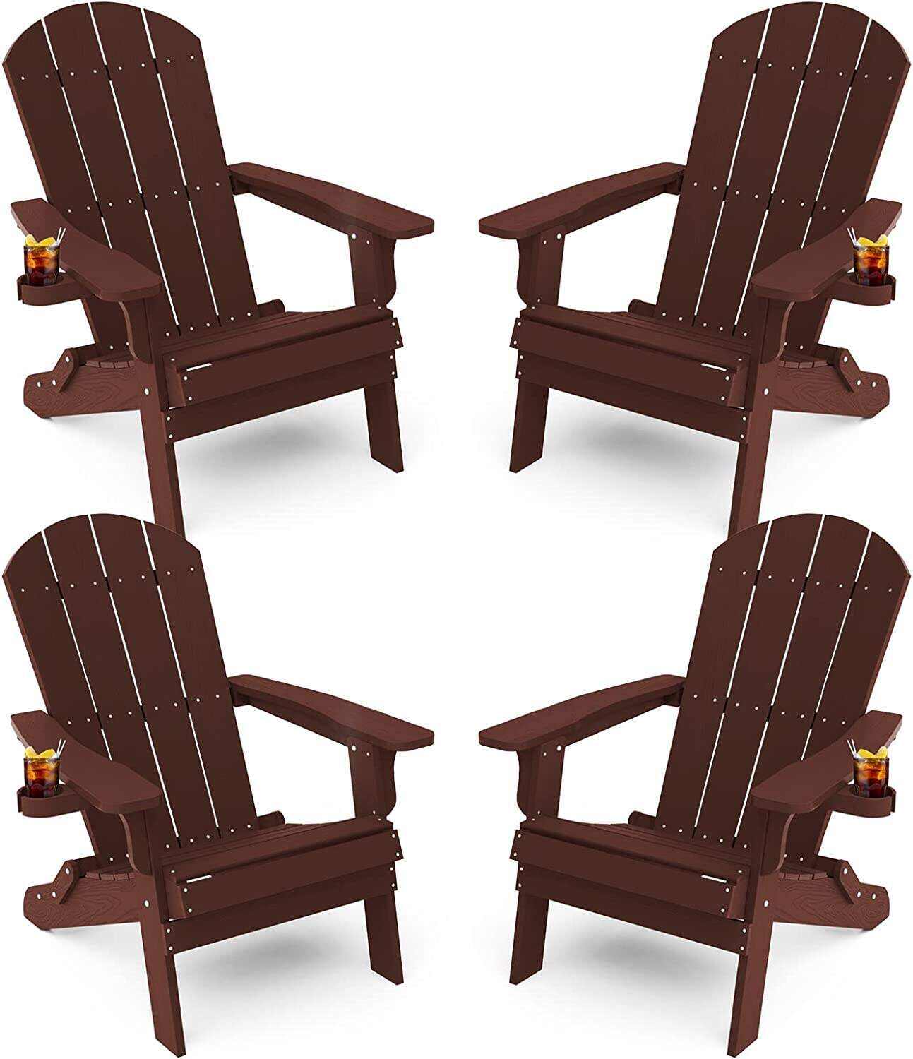 Adirondack Chair ,Patio Chairs 5 Steps Easy Installation,Widely Used in Outdoor, Fire Pit, Deck, Outside, Garden, Campfire Chairs