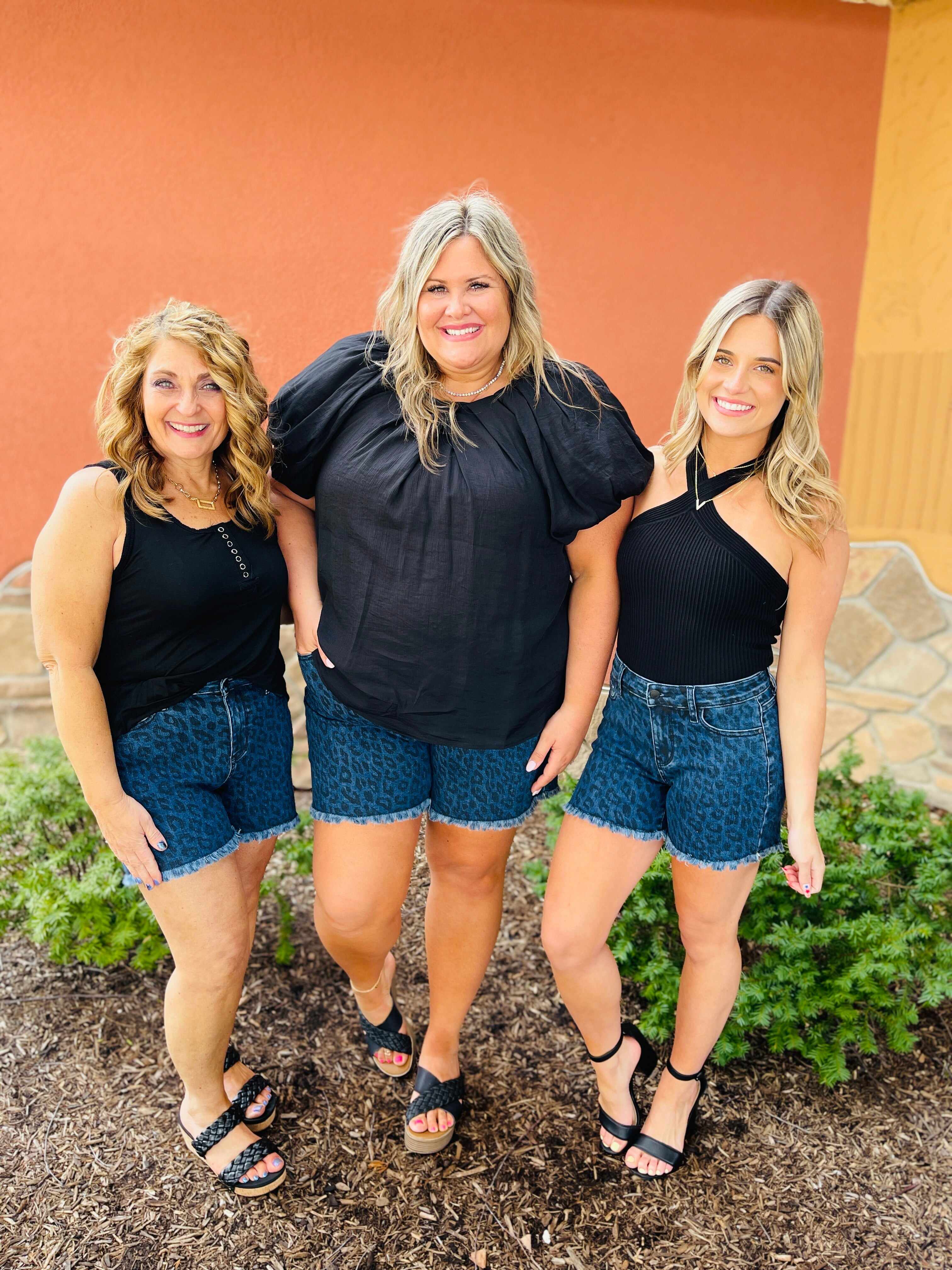 REG/CURVY Wild Ones Leopard Print Shorts