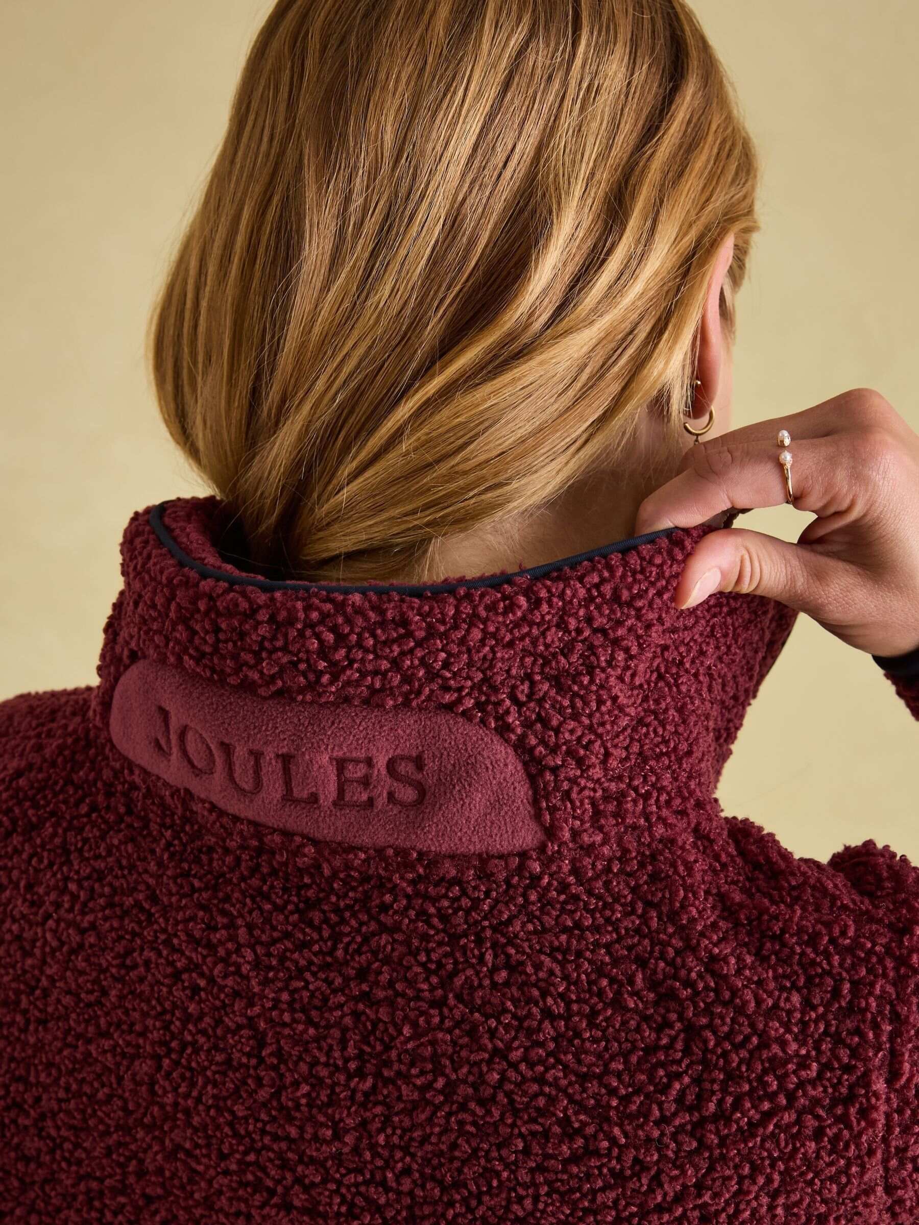 Aldeburgh Burgundy Quarter Zip Fleece