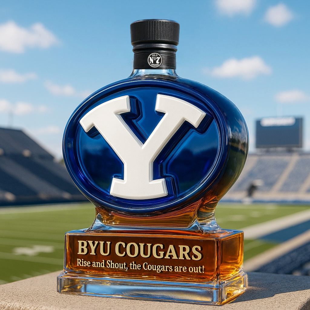 BYU Cougars Limited-Edition Whiskey Bottle