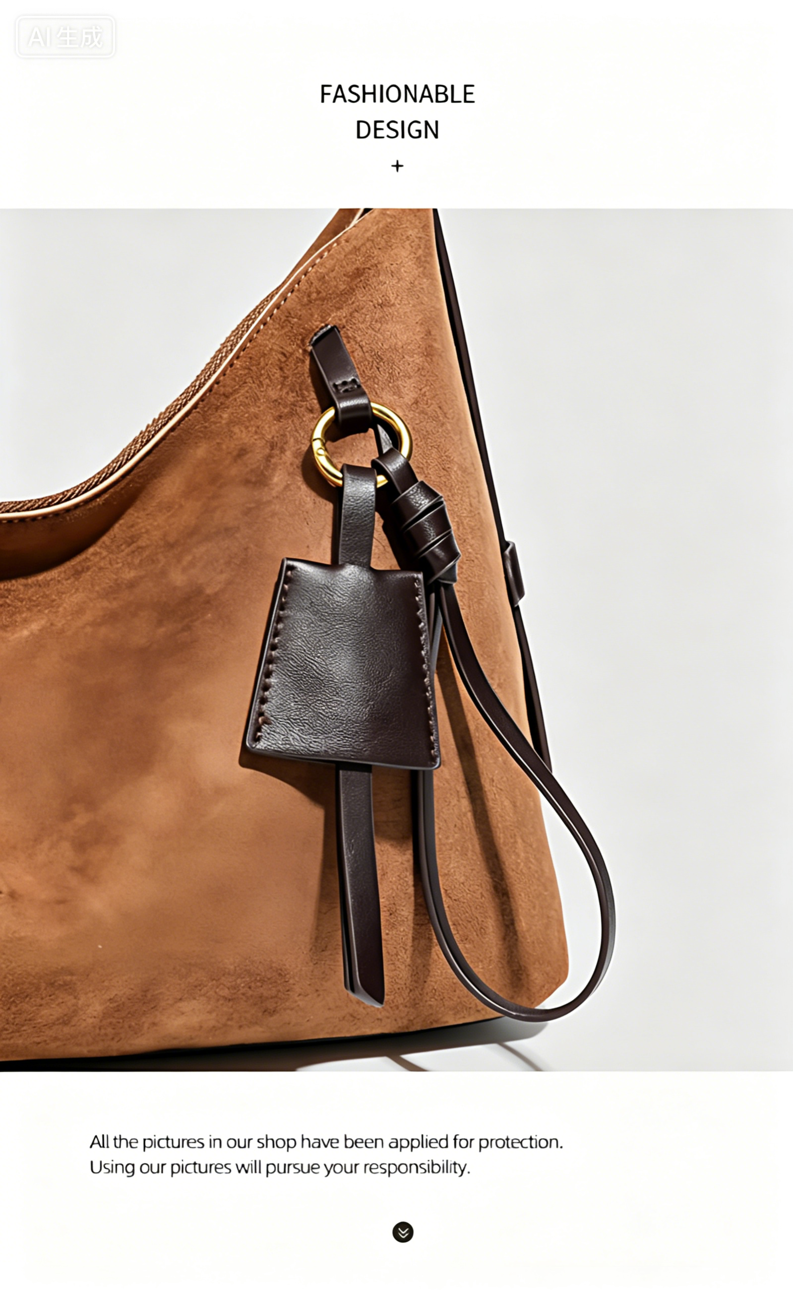 Fashionable women handbag with classic design