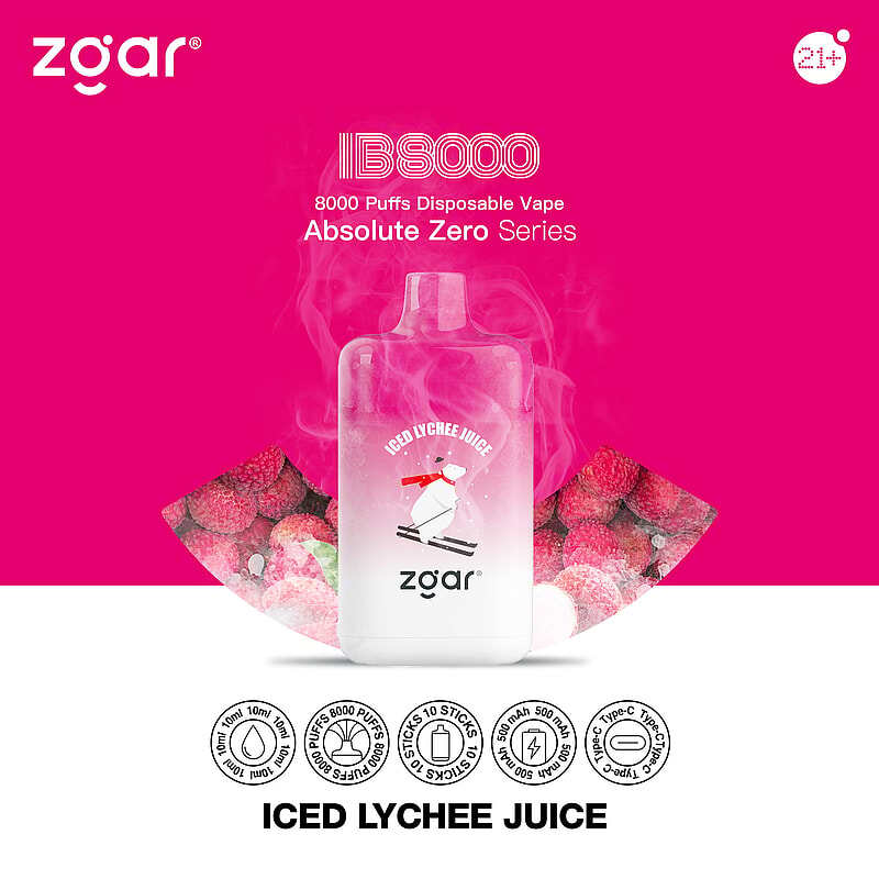 ZGAR ICE BOX 8000 Puffs 2% Nicotine Rechargeable Disposable Pod
