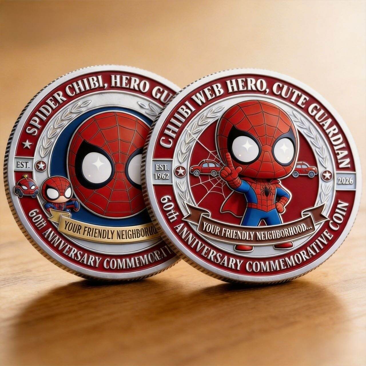Chibi Web Hero 1962–2026 60th Anniversary Collectible Coin